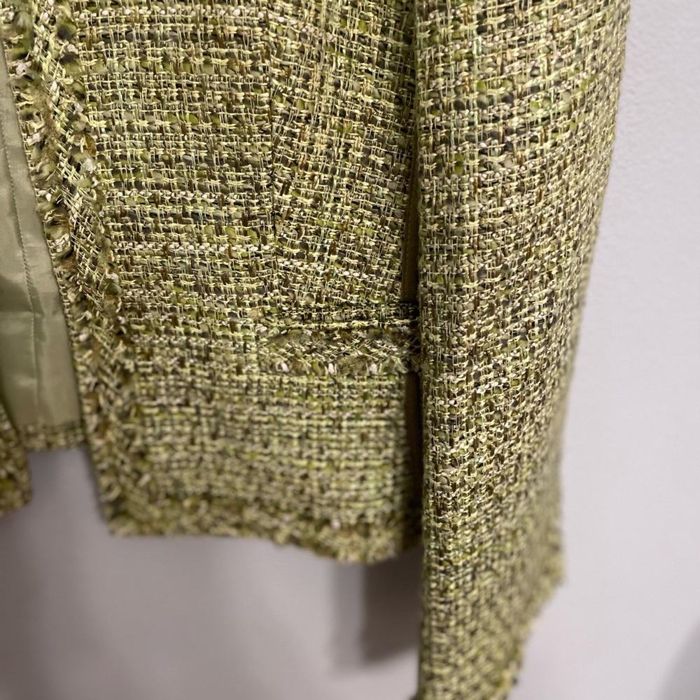 Talbots Boucle Tweed Open Front Lady Jacket Size … - image 5